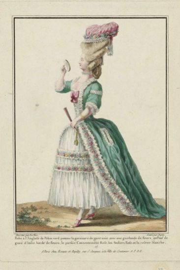 1778 fashion plate from Gallerie des Modes